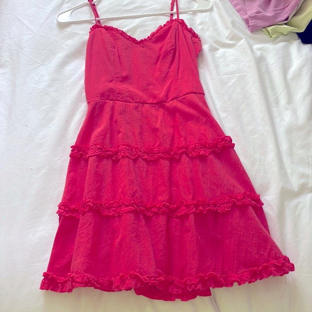 Pink summer sundress XS